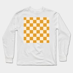 checkered pattern - yellow and mustard checks Long Sleeve T-Shirt